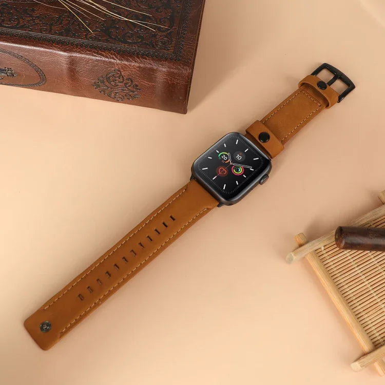 本革交換用ストラップ、Apple Watch 5 & 4 40mm / 3 & 2 & 1 38mm用、Apple Watch 5 & 4 44mm / 3 & 2 & 1 42mm用