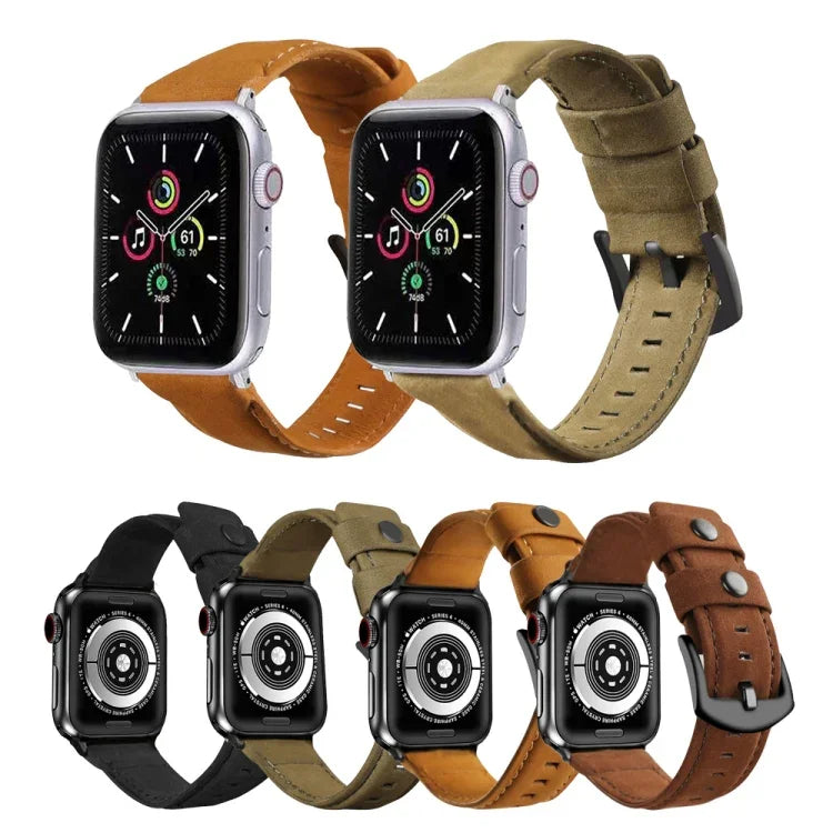 本革交換用ストラップ、Apple Watch 5 & 4 40mm / 3 & 2 & 1 38mm用、Apple Watch 5 & 4 44mm / 3 & 2 & 1 42mm用