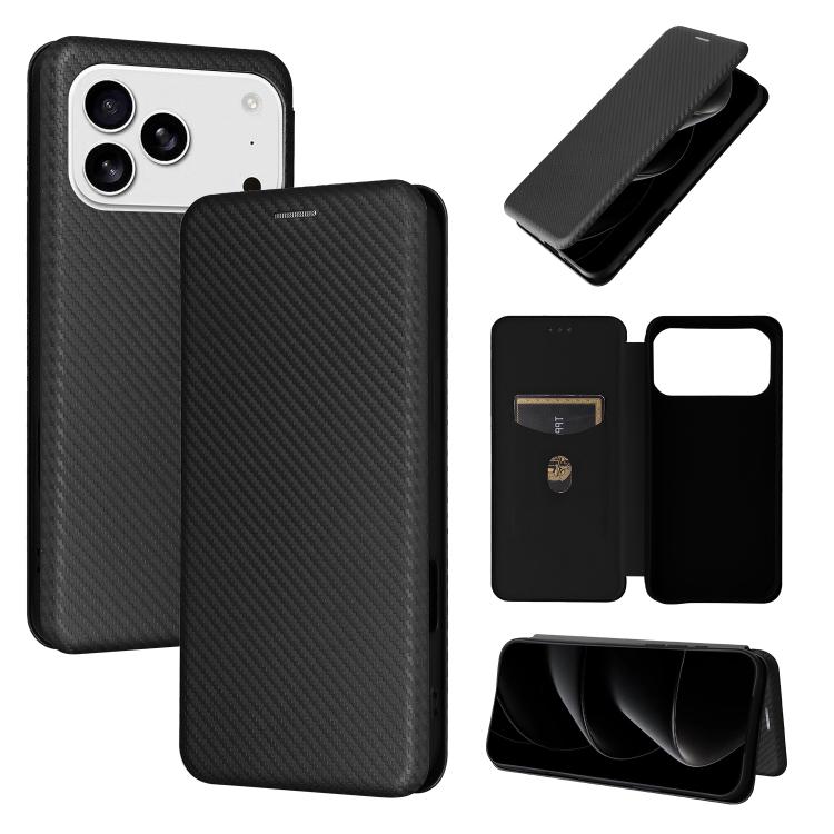 カーボンファイバーテクスチャーフリップレザー製フォンケース、iPhone 17 Pro Max 用、iPhone 17 Pro 用、iPhone 17 用、iPhone Air 用、iPhone SE 2024 用、iPhone 16 Pro Max 用、iPhone 16 Pro 用、iPhone 16 Plus 用、iPhone 16 用