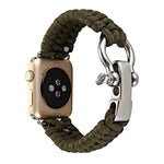 Apple Watch Series 5 & 4 44mm / 3 & 2 & 1 42mm用アンブレラコードナイロン編みストラップ、5 & 4 44mm / 3 & 2 & 1 42mm用