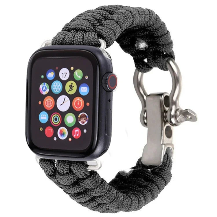 Apple Watch Series 5 & 4 44mm / 3 & 2 & 1 42mm用アンブレラコードナイロン編みストラップ、5 & 4 44mm / 3 & 2 & 1 42mm用