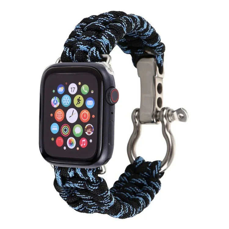 Apple Watch Series 5 & 4 44mm / 3 & 2 & 1 42mm用アンブレラコードナイロン編みストラップ、5 & 4 44mm / 3 & 2 & 1 42mm用