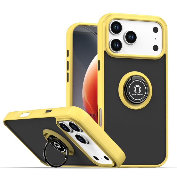 Q Shadow 1シリーズ TPU + PC リング付きスマホケース、iPhone 17e / 16e 用、iPhone 17 Pro Max 用、iPhone 17 Pro 用、iPhone 17 用、iPhone Air 用、iPhone 16 Pro Max 用