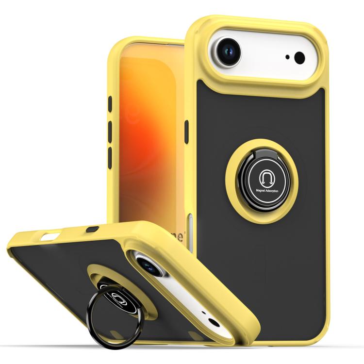 Q Shadow 1シリーズ TPU + PC リング付きスマホケース、iPhone 17e / 16e 用、iPhone 17 Pro Max 用、iPhone 17 Pro 用、iPhone 17 用、iPhone Air 用、iPhone 16 Pro Max 用