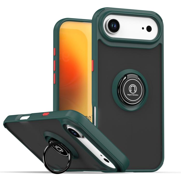 Q Shadow 1シリーズ TPU + PC リング付きスマホケース、iPhone 17e / 16e 用、iPhone 17 Pro Max 用、iPhone 17 Pro 用、iPhone 17 用、iPhone Air 用、iPhone 16 Pro Max 用