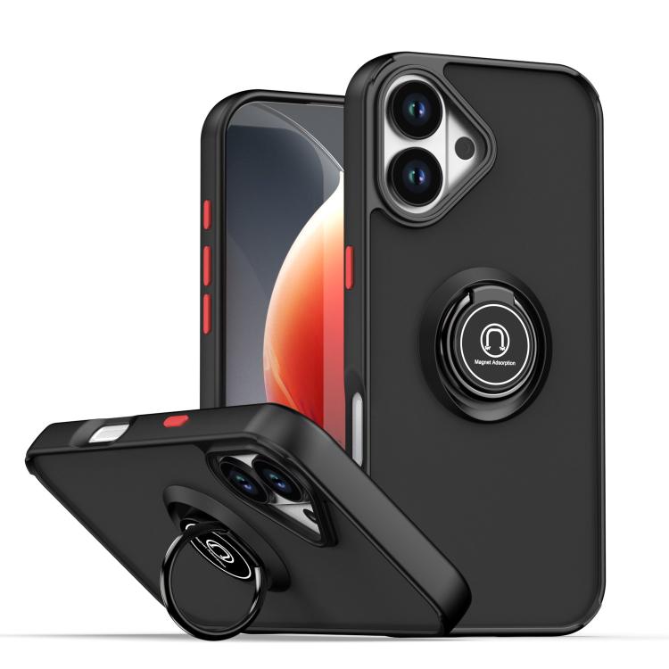 Q Shadow 1シリーズ TPU + PC リング付きスマホケース、iPhone 17e / 16e 用、iPhone 17 Pro Max 用、iPhone 17 Pro 用、iPhone 17 用、iPhone Air 用、iPhone 16 Pro Max 用