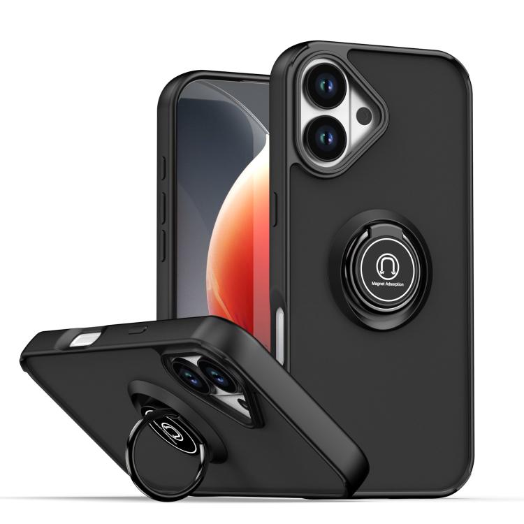 Q Shadow 1シリーズ TPU + PC リング付きスマホケース、iPhone 17e / 16e 用、iPhone 17 Pro Max 用、iPhone 17 Pro 用、iPhone 17 用、iPhone Air 用、iPhone 16 Pro Max 用