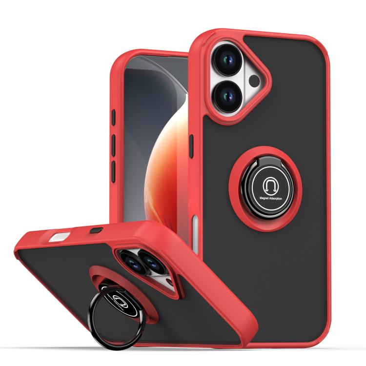 Q Shadow 1シリーズ TPU + PC リング付きスマホケース、iPhone 17e / 16e 用、iPhone 17 Pro Max 用、iPhone 17 Pro 用、iPhone 17 用、iPhone Air 用、iPhone 16 Pro Max 用