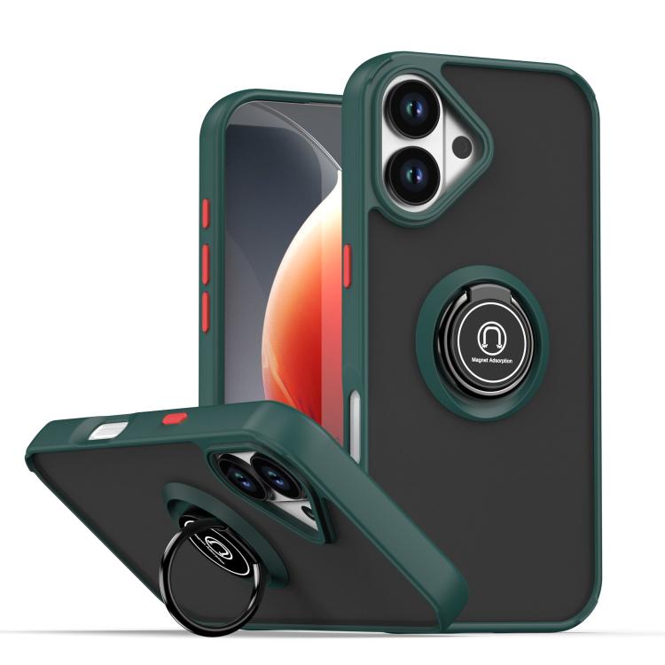 Q Shadow 1シリーズ TPU + PC リング付きスマホケース、iPhone 17e / 16e 用、iPhone 17 Pro Max 用、iPhone 17 Pro 用、iPhone 17 用、iPhone Air 用、iPhone 16 Pro Max 用