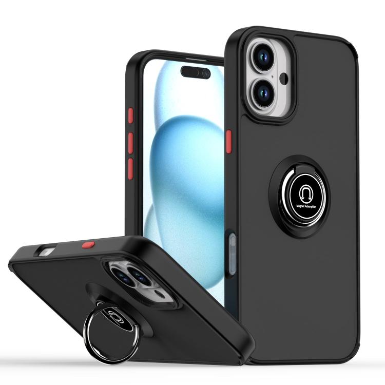 Q Shadow 1シリーズ TPU + PC リング付きスマホケース、iPhone 16 Pro 用、iPhone 16 Plus 用、iPhone 15 Pro Max 用、iPhone 15 Pro 用、iPhone 15 Plus 用、iPhone 15 用