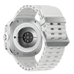 オーシャンデュアルシルバーバックルシリコンウォッチバンド Samsung Galaxy Watch Ultra 47mm / Ultra 2025用
