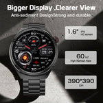 LF38 1.6 inch IPS Screen Steel Strap Smart Watch Supports Blood Oxygen Monitoring