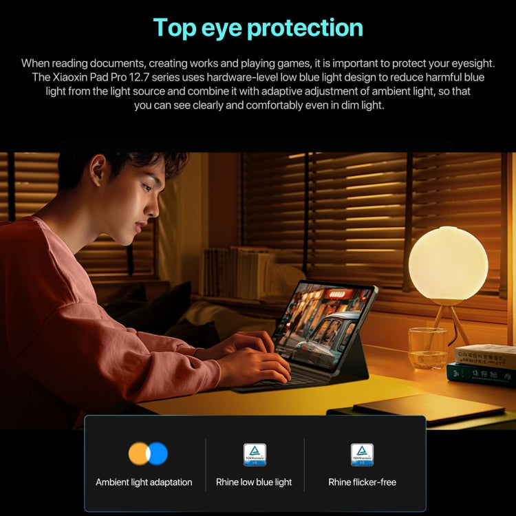 Lenovo Xiaoxin Pad Pro 12.7インチ 2025 WiFiタブレット、ZUI 16、MediaTek Dimensity 8300 オクタコア、指紋＆顔認証対応、8GB+128GB、8GB+256GB、12GB+256GB