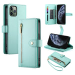 Nine Card-slot Zipper Wallet Bag Leather Phone Case, For iPhone 11 Pro Max, For iPhone 11, For iPhone 11 Pro