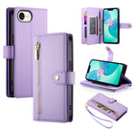 9カードスロット ジッパー付き財布型レザーケース、iPhone 17 Pro Max 用、iPhone 17 Pro 用、iPhone 17 用、iPhone Air 用、iPhone 16e 用、iPhone 16 Pro Max 用、iPhone 16 Pro 用、iPhone 16 Plus 用