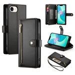 9カードスロット ジッパー付き財布型レザーケース、iPhone 17 Pro Max 用、iPhone 17 Pro 用、iPhone 17 用、iPhone Air 用、iPhone 16e 用、iPhone 16 Pro Max 用、iPhone 16 Pro 用、iPhone 16 Plus 用