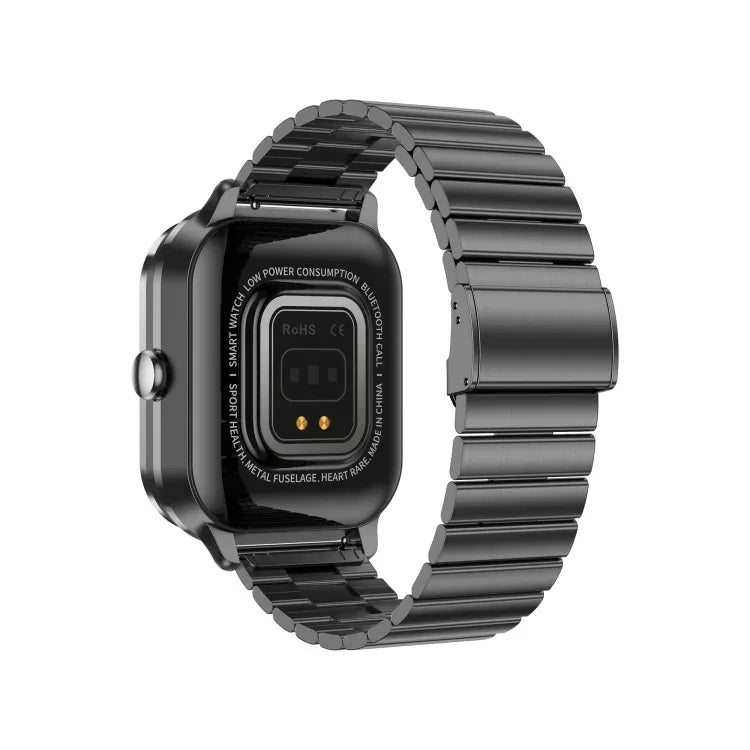 D8 Pro 2.01インチ 2イン1 Bluetoothイヤホン スチールストラップ スマートウォッチ、カバー付きNFC対応