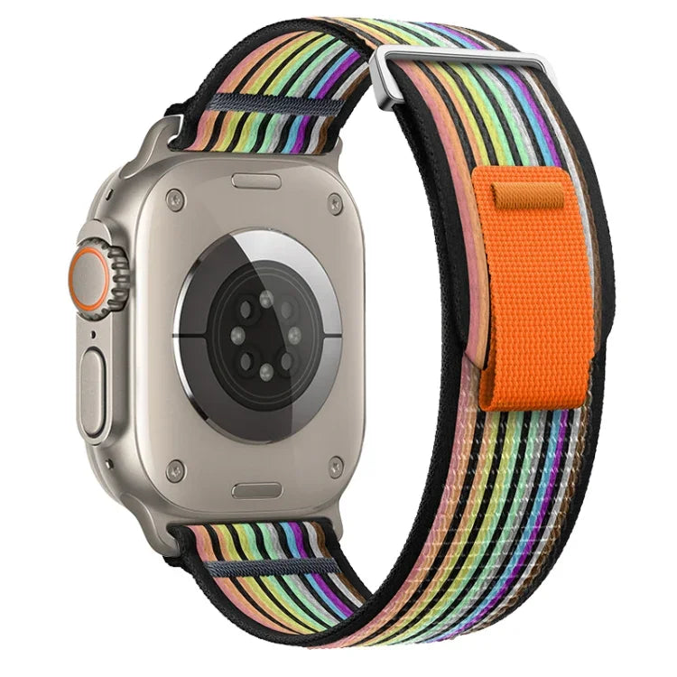 二重ループナイロンウォッチバンド、Apple Watch Ultra 2 49mm用、Apple Watch Series 9 45mm用
