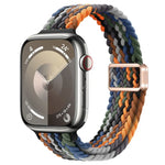 スリム磁気バックルナイロン編みウォッチバンド、Apple Watch SE 2023 44mm用、Apple Watch SE 2023 40mm用