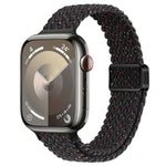 スリム磁気バックルナイロン編みウォッチバンド、Apple Watch SE 2023 44mm用、Apple Watch SE 2023 40mm用