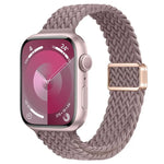 スリム磁気バックルナイロン編みウォッチバンド、Apple Watch SE 2023 44mm用、Apple Watch SE 2023 40mm用