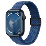 スリム磁気バックルナイロン編みウォッチバンド、Apple Watch SE 2023 44mm用、Apple Watch SE 2023 40mm用