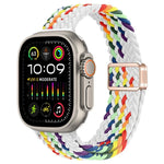 スリム磁気バックルナイロン編みウォッチバンド、Apple Watch Ultra 2 49mm用、Apple Watch Series 9 45mm用