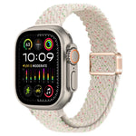 スリム磁気バックルナイロン編みウォッチバンド、Apple Watch Ultra 2 49mm用、Apple Watch Series 9 45mm用
