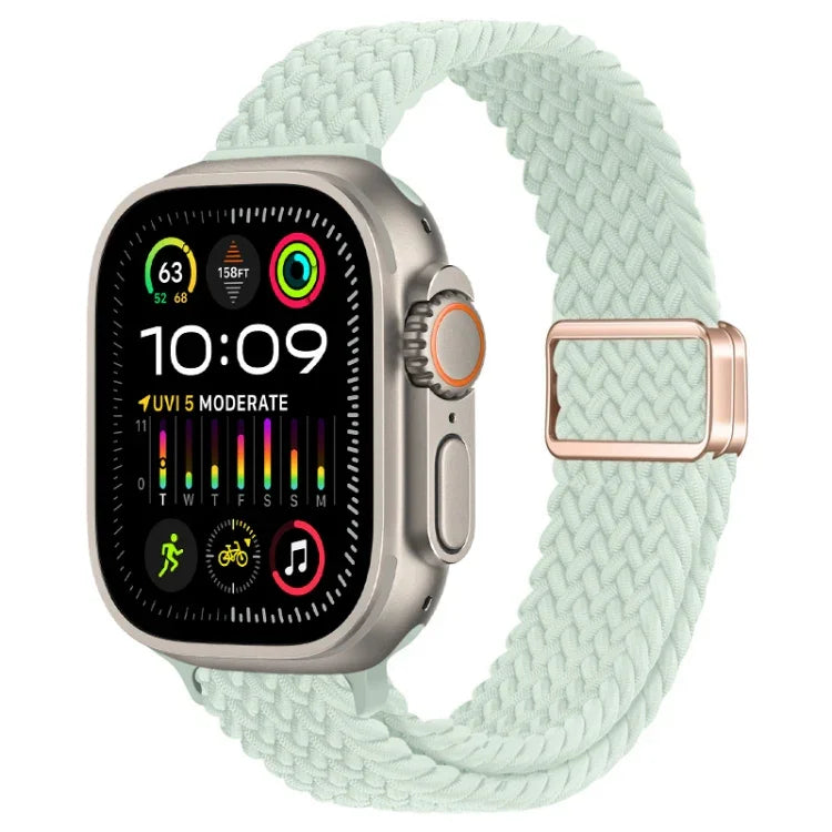 スリム磁気バックルナイロン編みウォッチバンド、Apple Watch Ultra 2 49mm用、Apple Watch Series 9 45mm用