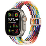 スリム磁気バックルナイロン編みウォッチバンド、Apple Watch Ultra 2 49mm用、Apple Watch Series 9 45mm用