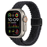 スリム磁気バックルナイロン編みウォッチバンド、Apple Watch Ultra 2 49mm用、Apple Watch Series 9 45mm用