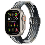 スリム磁気バックルナイロン編みウォッチバンド、Apple Watch Ultra 2 49mm用、Apple Watch Series 9 45mm用