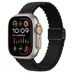 スリム磁気バックルナイロン編みウォッチバンド、Apple Watch Ultra 2 49mm用、Apple Watch Series 9 45mm用