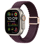 スリム磁気バックルナイロン編みウォッチバンド、Apple Watch Ultra 2 49mm用、Apple Watch Series 9 45mm用