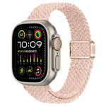 スリム磁気バックルナイロン編みウォッチバンド、Apple Watch Ultra 2 49mm用、Apple Watch Series 9 45mm用