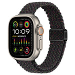 スリム磁気バックルナイロン編みウォッチバンド、Apple Watch Ultra 2 49mm用、Apple Watch Series 9 45mm用