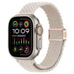 スリム磁気バックルナイロン編みウォッチバンド、Apple Watch Ultra 2 49mm用、Apple Watch Series 9 45mm用