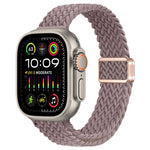 スリム磁気バックルナイロン編みウォッチバンド、Apple Watch Ultra 2 49mm用、Apple Watch Series 9 45mm用