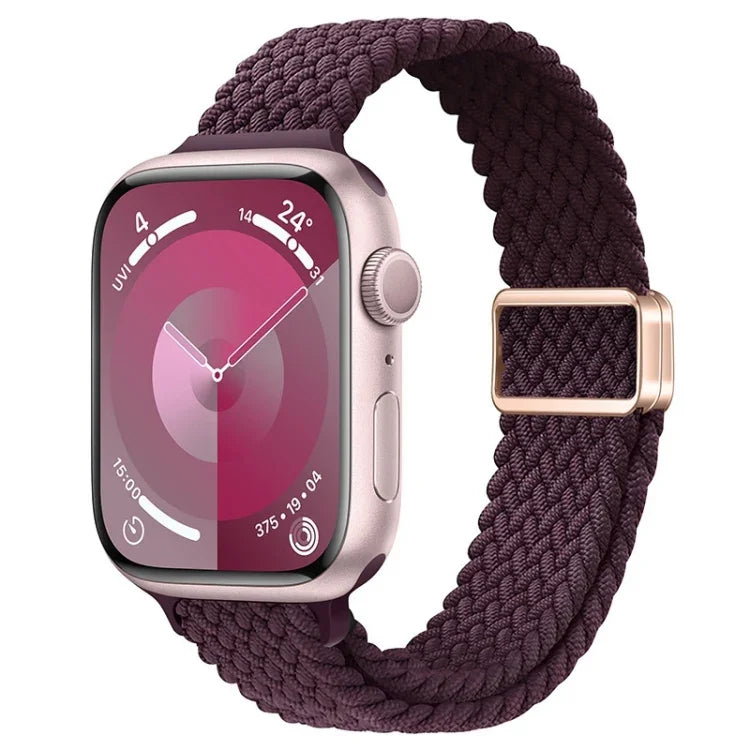 スリム磁気バックルナイロン編みウォッチバンド、Apple Watch Ultra 2 49mm用、Apple Watch Series 9 45mm用