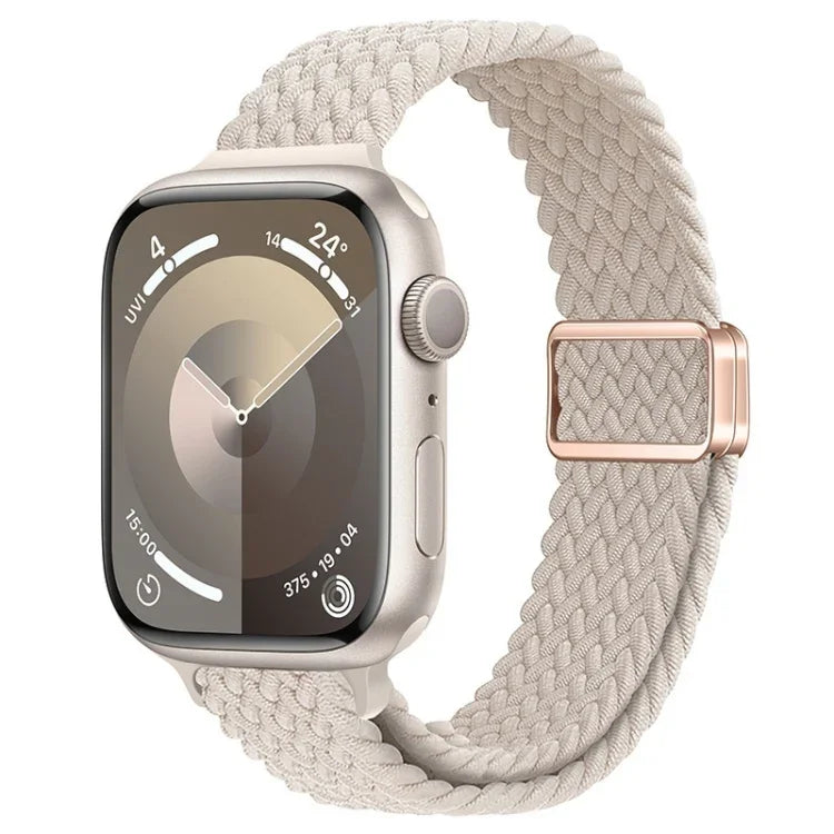 スリム磁気バックルナイロン編みウォッチバンド、Apple Watch Ultra 2 49mm用、Apple Watch Series 9 45mm用