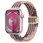 スリム磁気バックルナイロン編みウォッチバンド、Apple Watch Ultra 2 49mm用、Apple Watch Series 9 45mm用