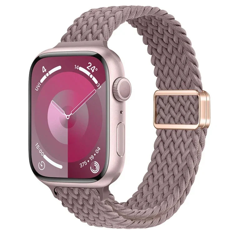 スリム磁気バックルナイロン編みウォッチバンド、Apple Watch Ultra 2 49mm用、Apple Watch Series 9 45mm用
