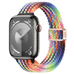 スリムマグネティックバックルナイロン編みウォッチバンド、Apple Watch Series 9 41mm用、Apple Watch Ultra 49mm用