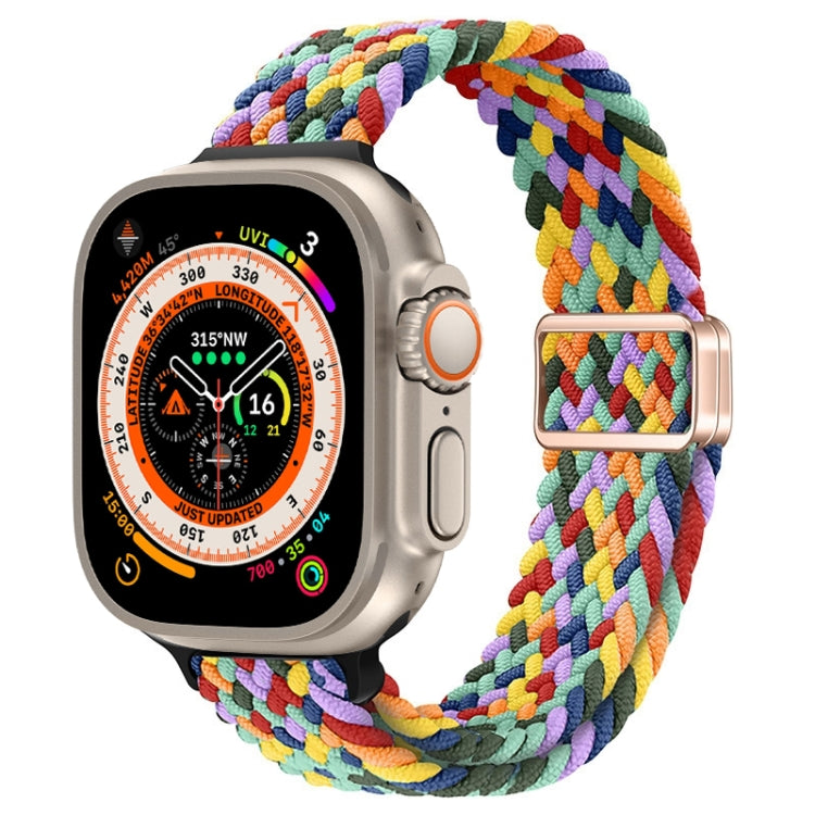 スリムマグネティックバックルナイロン編みウォッチバンド、Apple Watch Series 9 41mm用、Apple Watch Ultra 49mm用