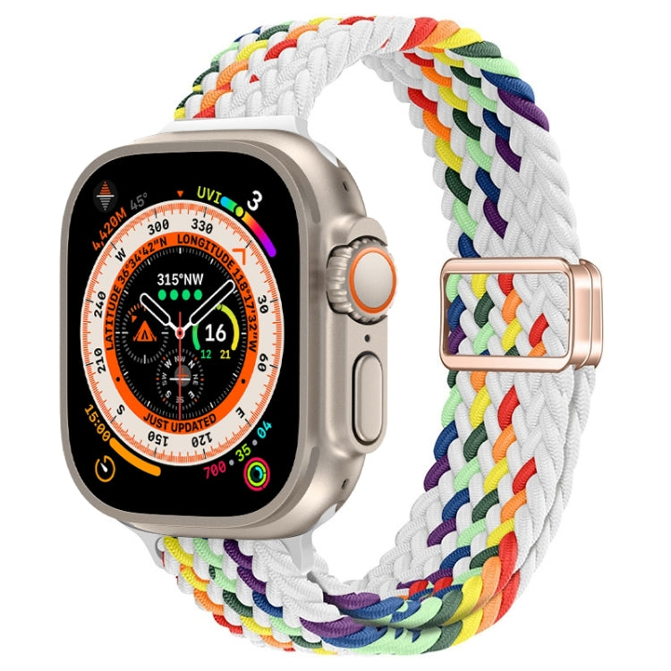 スリムマグネティックバックルナイロン編みウォッチバンド、Apple Watch Series 9 41mm用、Apple Watch Ultra 49mm用