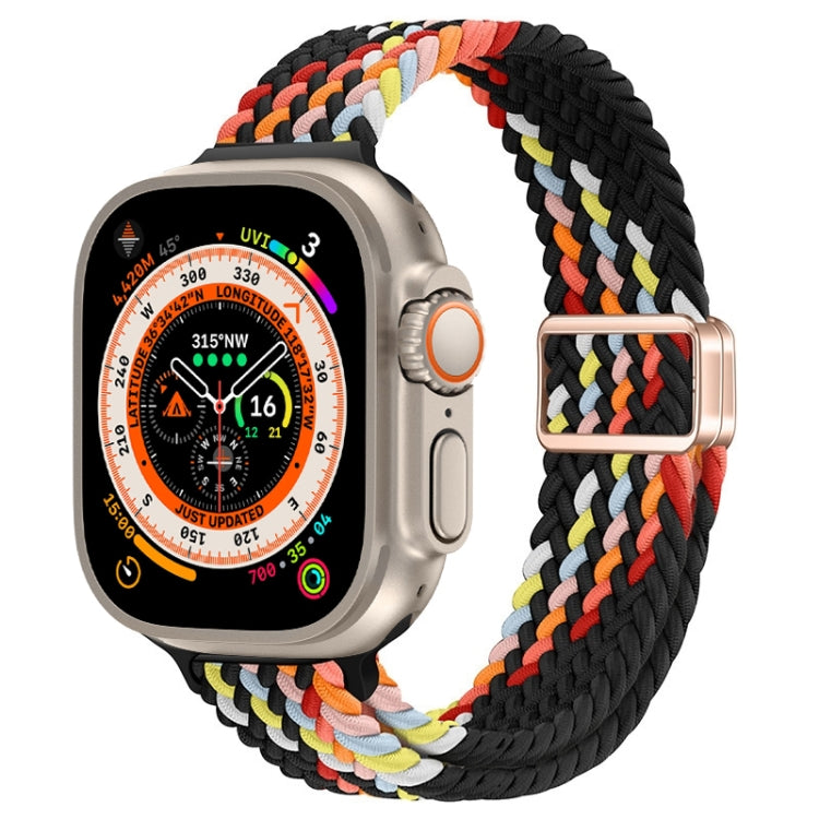 スリムマグネティックバックルナイロン編みウォッチバンド、Apple Watch Series 9 41mm用、Apple Watch Ultra 49mm用