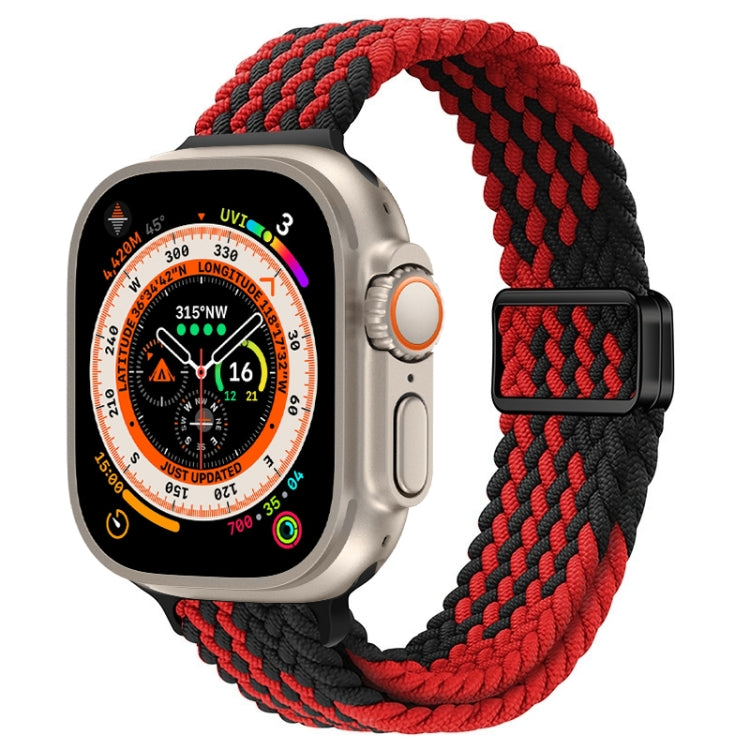 スリムマグネティックバックルナイロン編みウォッチバンド、Apple Watch Series 9 41mm用、Apple Watch Ultra 49mm用
