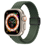 スリムマグネティックバックルナイロン編みウォッチバンド、Apple Watch Series 9 41mm用、Apple Watch Ultra 49mm用