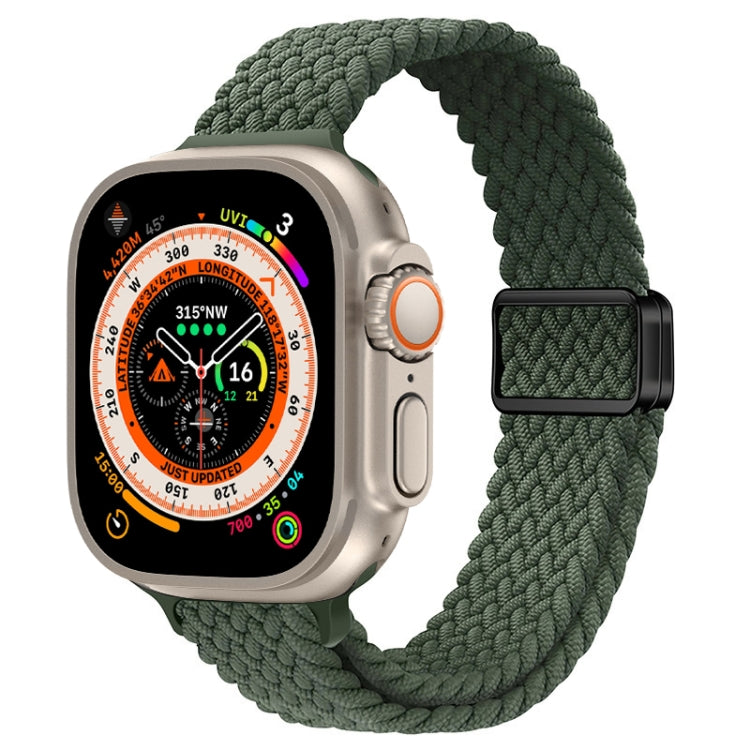 スリムマグネティックバックルナイロン編みウォッチバンド、Apple Watch Series 9 41mm用、Apple Watch Ultra 49mm用
