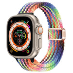 スリムマグネティックバックルナイロン編みウォッチバンド、Apple Watch Series 9 41mm用、Apple Watch Ultra 49mm用